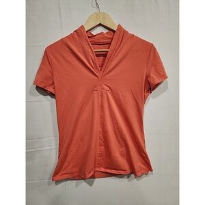 J. Jill Stretch Cotton Comfort Tee Womens S,‎ Short Sleeve Lt. Orange